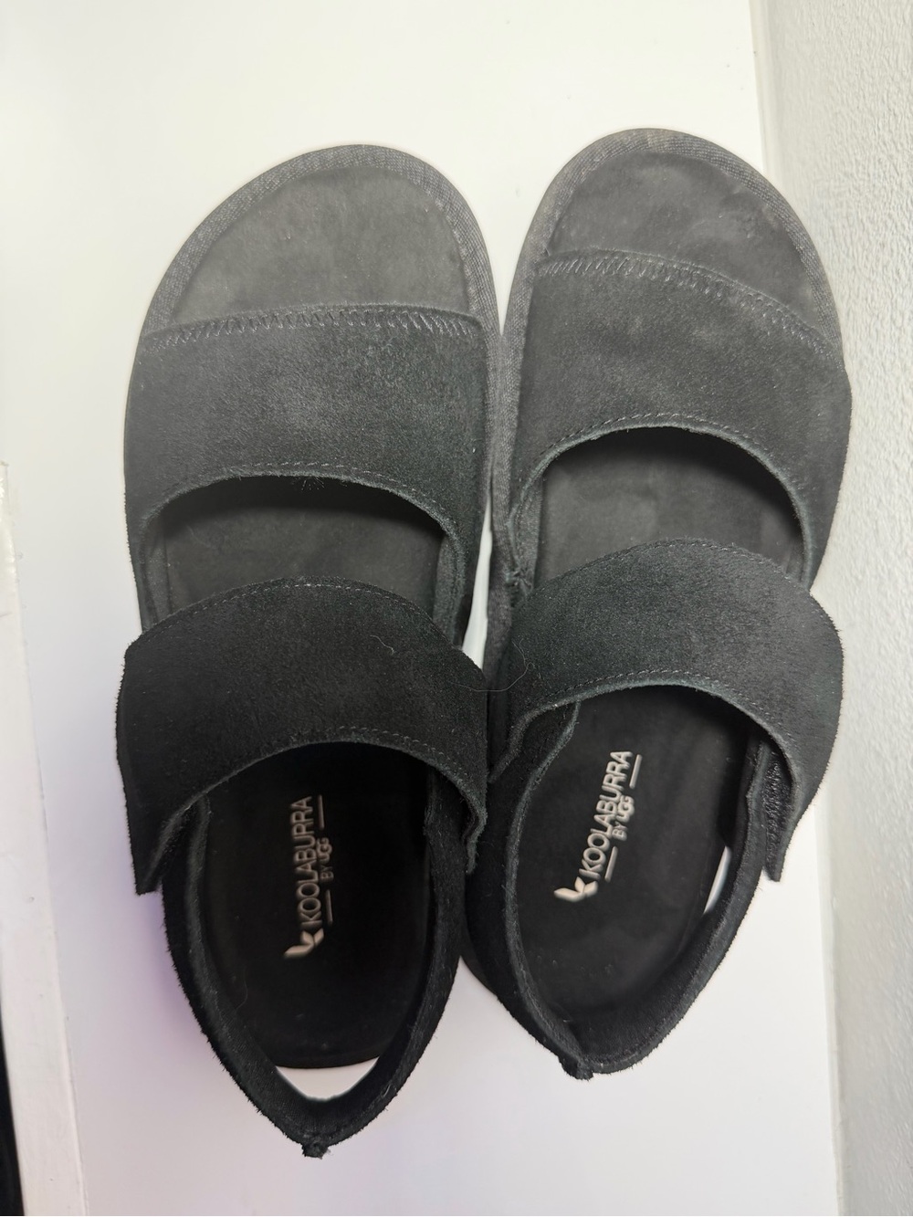UGG Koolaburra W Tizz Sandal - Black Platform Slide (W/ BLK) Sz 6 - Picture 4 of 14